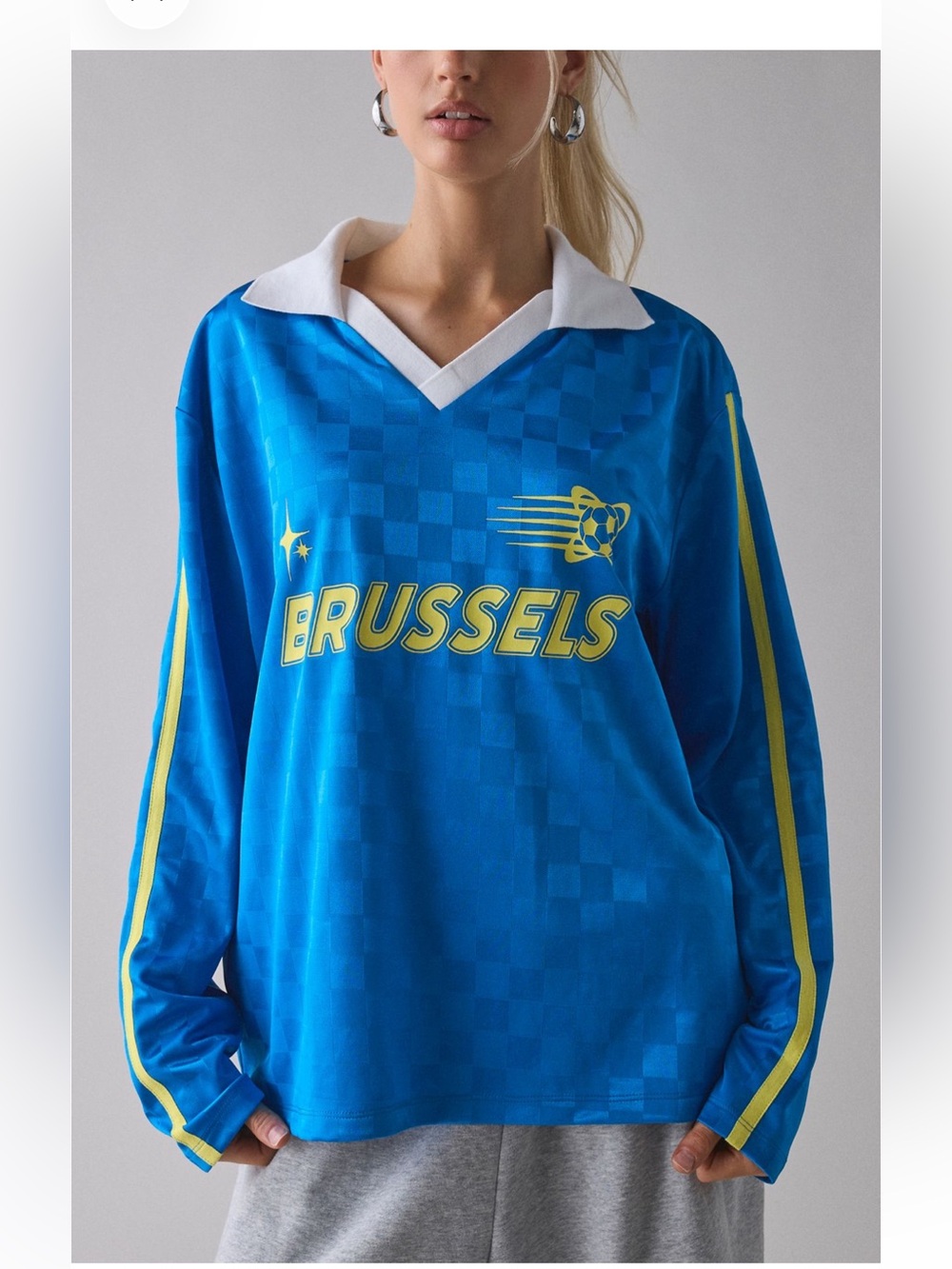 Urban Outfitters Royal BlueRugby Polo Style Long-Sleeve Jersey size Medium